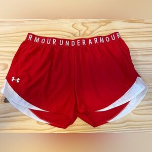 Under Armour Play Up Shorts Red/white XXL